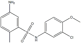 5-amino-N-(3-chloro-4-methoxyphenyl)-2-methylbenzene-1-sulfonamide Struktur