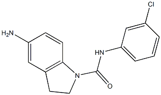 5-amino-N-(3-chlorophenyl)-2,3-dihydro-1H-indole-1-carboxamide Struktur