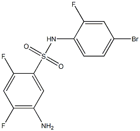 5-amino-N-(4-bromo-2-fluorophenyl)-2,4-difluorobenzene-1-sulfonamide Struktur