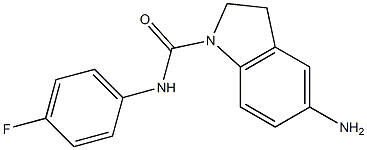 5-amino-N-(4-fluorophenyl)-2,3-dihydro-1H-indole-1-carboxamide Struktur