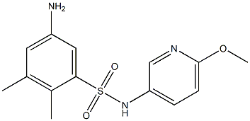 5-amino-N-(6-methoxypyridin-3-yl)-2,3-dimethylbenzene-1-sulfonamide Struktur