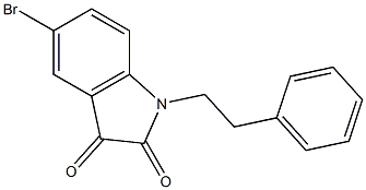 5-bromo-1-(2-phenylethyl)-2,3-dihydro-1H-indole-2,3-dione Struktur