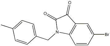 5-bromo-1-[(4-methylphenyl)methyl]-2,3-dihydro-1H-indole-2,3-dione Struktur