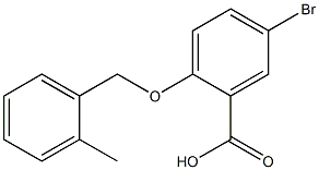 5-bromo-2-[(2-methylphenyl)methoxy]benzoic acid Struktur