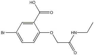 5-bromo-2-[(ethylcarbamoyl)methoxy]benzoic acid Struktur