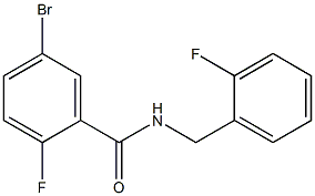 5-bromo-2-fluoro-N-(2-fluorobenzyl)benzamide Struktur