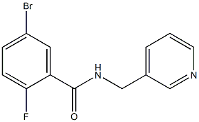 5-bromo-2-fluoro-N-(pyridin-3-ylmethyl)benzamide Struktur