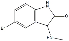 5-bromo-3-(methylamino)-1,3-dihydro-2H-indol-2-one Struktur