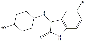 5-bromo-3-[(4-hydroxycyclohexyl)amino]-2,3-dihydro-1H-indol-2-one Struktur