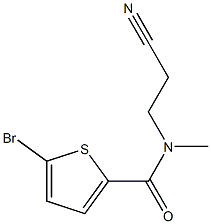 5-bromo-N-(2-cyanoethyl)-N-methylthiophene-2-carboxamide Struktur