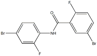 5-bromo-N-(4-bromo-2-fluorophenyl)-2-fluorobenzamide Struktur