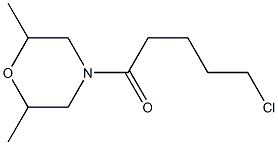 5-chloro-1-(2,6-dimethylmorpholin-4-yl)pentan-1-one Struktur