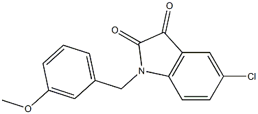 5-chloro-1-[(3-methoxyphenyl)methyl]-2,3-dihydro-1H-indole-2,3-dione Struktur