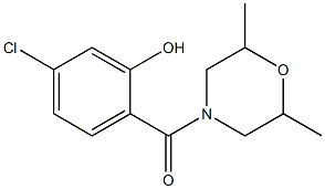 5-chloro-2-[(2,6-dimethylmorpholin-4-yl)carbonyl]phenol Struktur