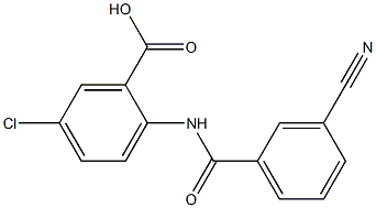 5-chloro-2-[(3-cyanobenzene)amido]benzoic acid Struktur