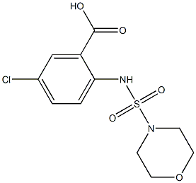 5-chloro-2-[(morpholine-4-sulfonyl)amino]benzoic acid Struktur