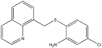 5-chloro-2-[(quinolin-8-ylmethyl)sulfanyl]aniline Struktur