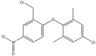 5-chloro-2-[2-(chloromethyl)-4-nitrophenoxy]-1,3-dimethylbenzene Struktur