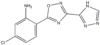 5-chloro-2-[3-(4H-1,2,4-triazol-3-yl)-1,2,4-oxadiazol-5-yl]aniline Struktur