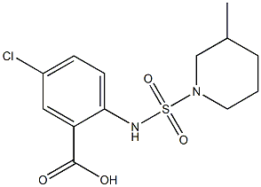 5-chloro-2-{[(3-methylpiperidine-1-)sulfonyl]amino}benzoic acid Struktur