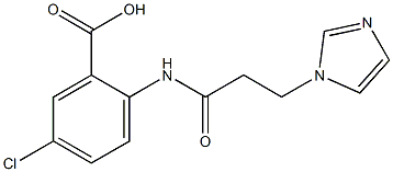 5-chloro-2-{[3-(1H-imidazol-1-yl)propanoyl]amino}benzoic acid Struktur