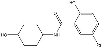 5-chloro-2-hydroxy-N-(4-hydroxycyclohexyl)benzamide Struktur