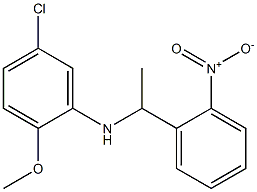 5-chloro-2-methoxy-N-[1-(2-nitrophenyl)ethyl]aniline Struktur