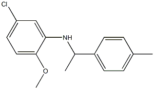 5-chloro-2-methoxy-N-[1-(4-methylphenyl)ethyl]aniline Struktur