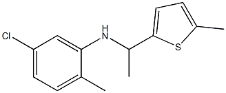 5-chloro-2-methyl-N-[1-(5-methylthiophen-2-yl)ethyl]aniline Struktur