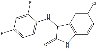 5-chloro-3-[(2,4-difluorophenyl)amino]-2,3-dihydro-1H-indol-2-one Struktur