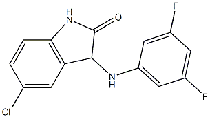 5-chloro-3-[(3,5-difluorophenyl)amino]-2,3-dihydro-1H-indol-2-one Struktur