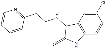 5-chloro-3-{[2-(pyridin-2-yl)ethyl]amino}-2,3-dihydro-1H-indol-2-one Struktur