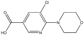 5-chloro-6-(morpholin-4-yl)pyridine-3-carboxylic acid Struktur