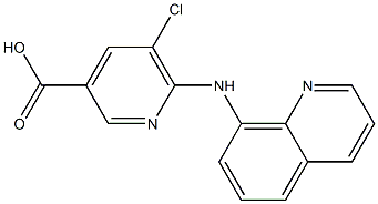 5-chloro-6-(quinolin-8-ylamino)pyridine-3-carboxylic acid Struktur