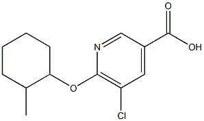 5-chloro-6-[(2-methylcyclohexyl)oxy]pyridine-3-carboxylic acid Struktur