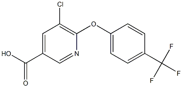 5-chloro-6-[4-(trifluoromethyl)phenoxy]pyridine-3-carboxylic acid Struktur