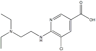 5-chloro-6-{[2-(diethylamino)ethyl]amino}pyridine-3-carboxylic acid Struktur