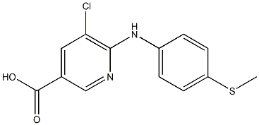 5-chloro-6-{[4-(methylsulfanyl)phenyl]amino}pyridine-3-carboxylic acid Struktur