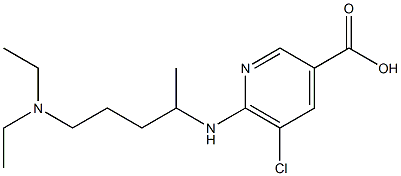 5-chloro-6-{[5-(diethylamino)pentan-2-yl]amino}pyridine-3-carboxylic acid Struktur