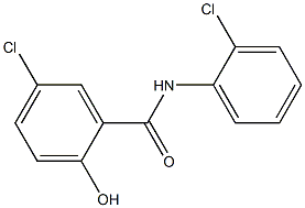 5-chloro-N-(2-chlorophenyl)-2-hydroxybenzamide Struktur