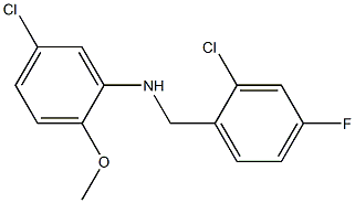 5-chloro-N-[(2-chloro-4-fluorophenyl)methyl]-2-methoxyaniline Struktur