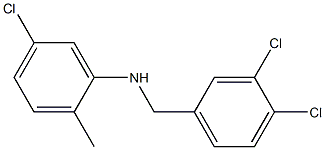 5-chloro-N-[(3,4-dichlorophenyl)methyl]-2-methylaniline Struktur