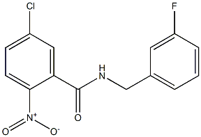 5-chloro-N-[(3-fluorophenyl)methyl]-2-nitrobenzamide Struktur