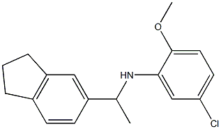 5-chloro-N-[1-(2,3-dihydro-1H-inden-5-yl)ethyl]-2-methoxyaniline Struktur