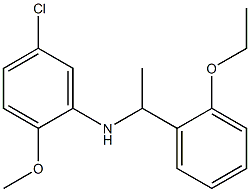 5-chloro-N-[1-(2-ethoxyphenyl)ethyl]-2-methoxyaniline Struktur