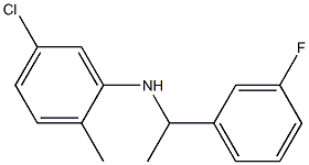 5-chloro-N-[1-(3-fluorophenyl)ethyl]-2-methylaniline Struktur