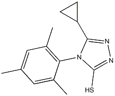 5-cyclopropyl-4-(2,4,6-trimethylphenyl)-4H-1,2,4-triazole-3-thiol Struktur