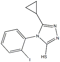 5-cyclopropyl-4-(2-iodophenyl)-4H-1,2,4-triazole-3-thiol Struktur