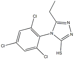 5-ethyl-4-(2,4,6-trichlorophenyl)-4H-1,2,4-triazole-3-thiol Struktur