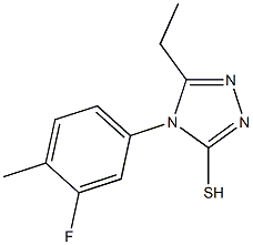 5-ethyl-4-(3-fluoro-4-methylphenyl)-4H-1,2,4-triazole-3-thiol Struktur